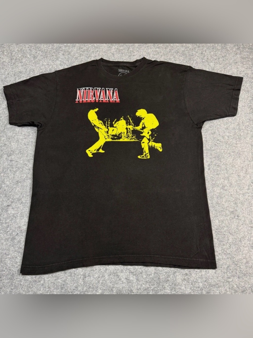 NIRVANA Grunge 90s Band Concert Kurt Cobain Retro Rock T Shirt-Mens Large